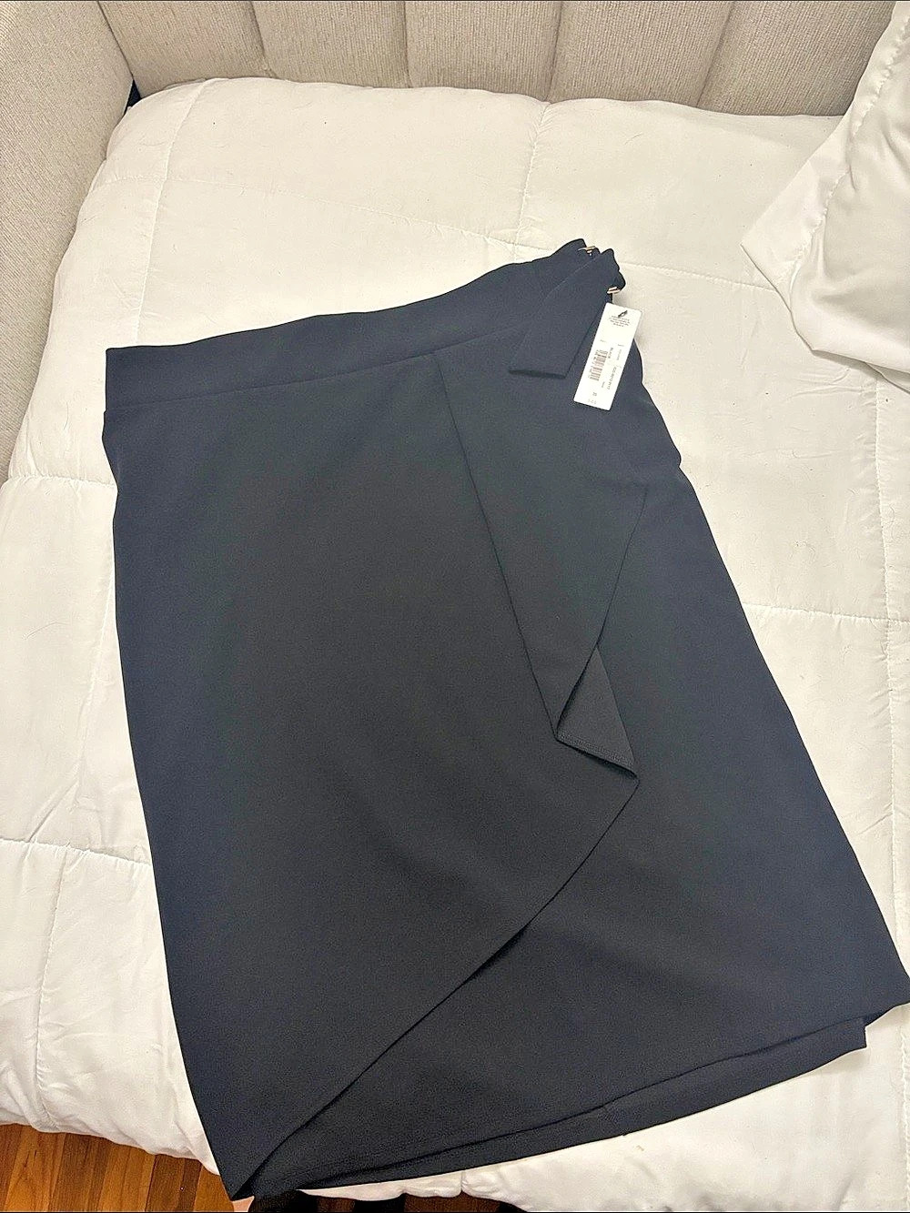 Worthington Wrap Front Pencil Skirt Black Size 20 NWT
